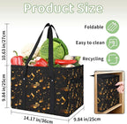 Reusable Grocery Bag, Foldable Large Shopping Tote Bag for Groceries Kitchen Picnic Car Trunk