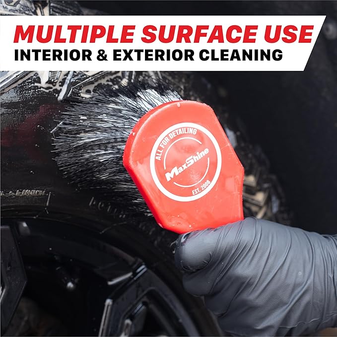 Maxshine Universal Heavy-Duty Tire & Carpet Cleaning Brush – Ultimate Scrubber for Carpets, Upholstery, Floor Mats & More – R