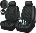 CAR PASS Thick Foam 3D Air Mesh Leather Car Seat Covers Front Seats Only, Breathable Premuim Leather Two Front Seat Cover, Ai