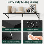 Floating Shelves, 8 Inch Deep Rustic Wood Wall Storage, 16W x 8D Wall Shelves Set of 2, Heavy Duty Metal Brackets, Industrial