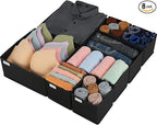 Criusia Drawer Organizer Clothes, 8 Pack Underwear Drawer Organizer, Foldable Cloth Storage Box Closet Organizers and Storage