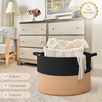 INDRESSME 115L Extra Large Cotton Rope Blanket Basket for Nursery, Boho Decor Baby Laundry Baskets for Kids Toy Organizer Sto