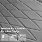 CAR PASS 2 Pack Leather Front Car Seat Covers, Bottom Seat Covers Full Wrapped with Storage Pocket, Anti-Slip Leather Seat Pr