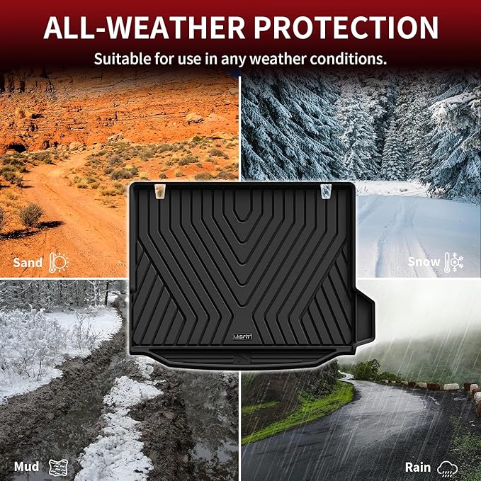 LASFIT Cargo Mat Fits for BMW X3 2024 2023 2022 2021 2020 2019 2018, Custom Fit TPE All Weather for BMW X3 M /M40i/30i/M Competition Trunk Mats Liner, Black (Don't Fit X3 30e)