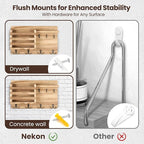 Nekon Mail Holder for Wall Mail Organizer with Key Hooks Hallway Farmhouse Decor Storage Racks with Floating Shelf and Flush 