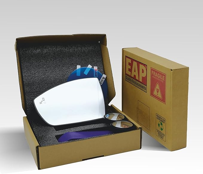 EAP Driver Side Mirror Glass Compatible with Ford C-Max 2013-2018, Escape 2013-2016, Focus 2012-2018, EcoSport 2018-2022, Heated with Blind Spot CJ5Z17K707H F1EZ17K707B GN1Z17K707C GN1Z17K707F