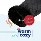 SCRUBIT Ice Scraper with Glove [2 Pack] - Car Windshield Scraper for Ice and Snow w/Fleece Mitt - Quickly Scrape and Remove Snow While Staying Warm - Waterproof - Car Scraper Snow Brush (Black)
