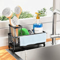 Cisily Sponge Holder for Kitchen Sink, Sink Caddy Organizer with High Brush Holder, Kitchen Countertop Organizers and Storage
