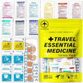 Travel Essential Medicine First Aid Kit I Bonus Medical Supplies I TSA Compliant Mini Size Medkit for Traveling Camping Trips