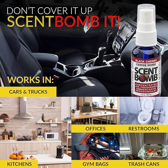 Scent Bomb Air Freshener Spray, Long-Lasting Odor Eliminator - Effective Deodorizer for Home & Car, Fresh Room Spray for Kitc