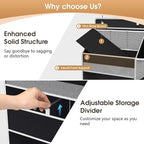 WISELIFE 5-Tier Over the Door Organizer for Hanging - 50LB Heavy-Duty Back of Door Organizer with 5 Spacious Pockets & 13 Mes