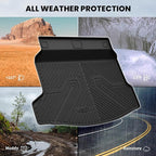 LASFIT Trunk Mat for Honda Civic Hatchback 2022-2026 & Civic Hatchback Hybrid 2025-2026, All Weather TPE Custom Fit Trunk Liner Cargo Mat Cargo Liner with Subwoofer, Black