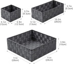 Posprica Woven Storage Baskets for Organizing, Small Baskets Cube Bin Container Tote Organizer Divider for Drawer, Closet, Sh