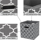 Fabric storage bins Cubes, Fabric Cube Organizer with Handle, Foldable Cube Bins for Cloth or Accessary Storage, 11x11x11, Se
