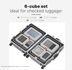 LeanTravel Premium Compression Packing Cubes for Travel - Suitcase Organizer Bags with Double Zipper & Breathable Mesh Panel 
