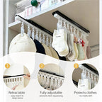 2 Pack No-Drill Wall-Mounted Baseball Hat Organizer, Hat Storage Rack Holds Up to 20 Caps, Hat Holder with 10 Damage-Free Cli