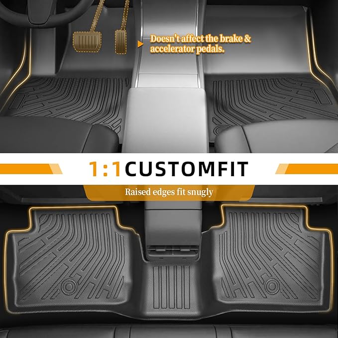 Floor Mats for Mazda CX30 2020 2021 2022 2023 2024 2025 2026, ONLY for AWD, TPE CX30 Floor Mats 1st & 2nd Row & Cargo Liner, Waterproof Summer Winter Non-Slip Floor Liners Car Accessories