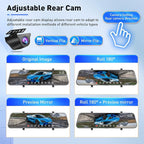 Mirror Dash Cam 4K Front and 2.5K Rear, IMX415 Rearview Mirror Camera for Cars, 5.8GHz WiFi, WDR, G-Sensor, Night Vision, Rev