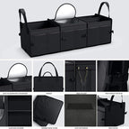 Trunk Organizer, 95L Capacity SUV Trunk Organizer with Cooler, 3 Compartments Heavy Duty Collapsible Car Storage Organizer