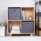 Posprica Storage Cube Basket Bins,13×13 Foldable Storage Containers for Shelf Cabinet Bookcase Boxes,Thick and Heavy Duty Fab