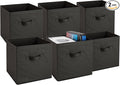 Handy Laundry Foldable Cube Storage Bins - 6 Pack - Decorative Fabric Storage Cubes are Collapsible & Great Organizer for She