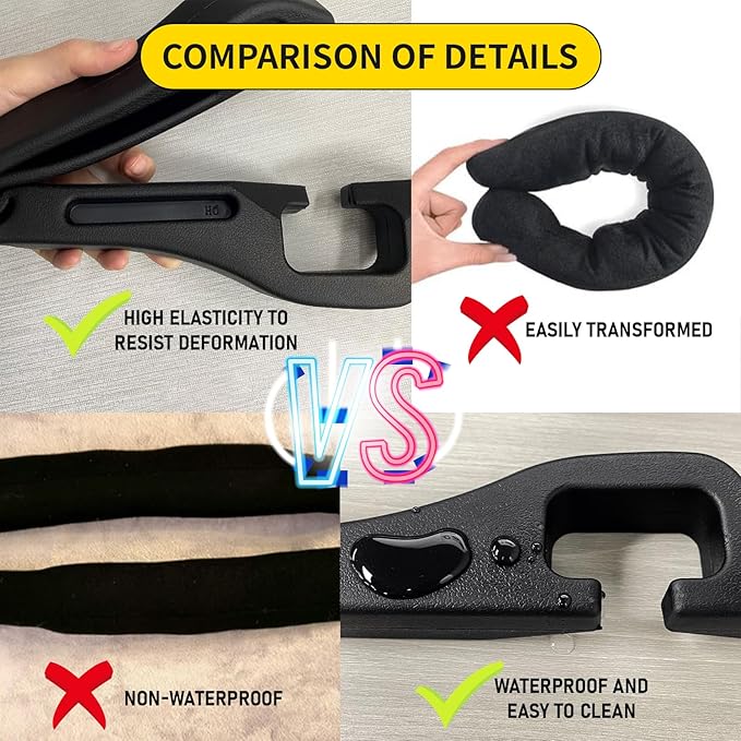 Car Seat Gap Filler 2 Pack, Universal Car Seat Gap Plug Filler 2 in 1, Fill the Gap Between Seat and Console, Seat Gap Filler Crevice Blocker Stop Thing from Dropping for Car SUV Truck Black