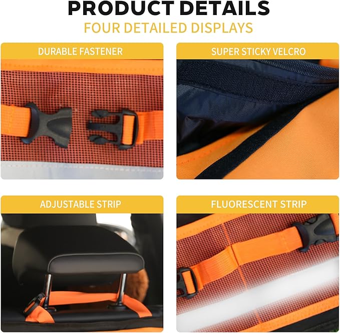 Backseat Hanging Trunk Organizer for SUVs, Cars, Trucks & MPVs | Multi-Pocket Storage with Anti-Slip Straps | Space-Saving Auto