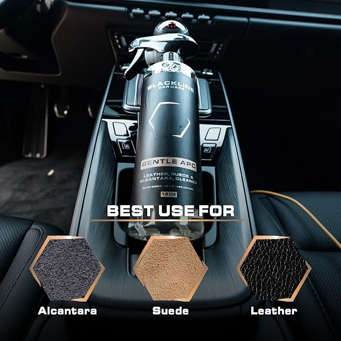 Blackline Leather Cleaner and Conditioner Care Kit - 2 (16 Fl Oz) Bottles - Effectively Cleans And Conditions Leather Car Int