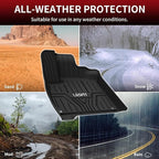 LASFIT Floor Mats for 10th Gen Honda Accord 2022 2021 2020 2019 2018 Sedan (Gasoline & Hybrid), All Weather TPE Custom Fit Anti-Slip Full Coverage Floor Liners,1st & 2nd Row, Black