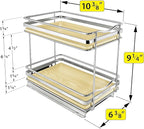 LYNK PROFESSIONAL® Élite™ Pull Out Spice Organization for Cabinets - 6-3/8 inch Wide – Spice Rack for Inside Cabinets – Wood/