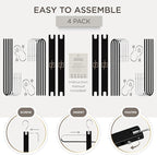 MORALVE Pants Hangers Space Saving - 4 Pack European Beechwood Scarf and Jean Hangers - Closet Organizer and Space Saver Pant