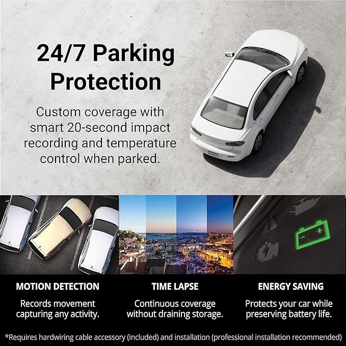 Thinkware ARC Dual Dash Cam Front & Rear 2K QHD, 2.7” LCD Touchscreen, 130° Wide Angle, GPS, Wi-Fi, Super Night Vision, Smart