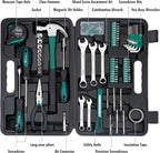 CARTMAN 148 Piece Automotive and Household Tool Set Perfect for Car Enthusiasts and DIY Home Repairs Green
