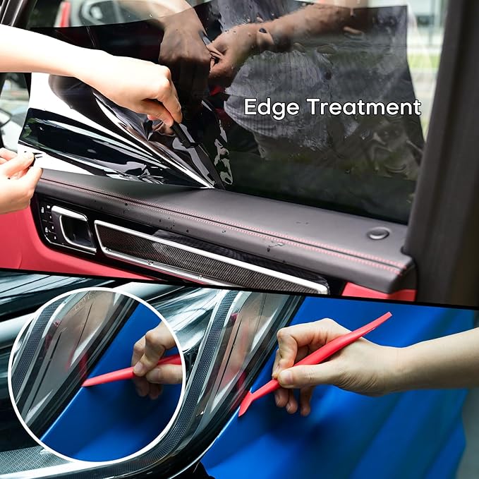 NEWISHTOOL Profi Window Tint Kit Vinyl Wrap Tool, Car Window Tint Tools Felt Squeegee for Vinyl, Sprayer Bottle, Micro Tucking Squeegee, Rubber PPF Tools Razor Scraper and Safety Cutter Knife Tint Kit