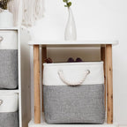 11 x 11 Inch Storage Cubes, 6 Pack Large Collapsible Fabric Storage Bin with Ropes, Foldable Storage Cubes for Home, Office,C