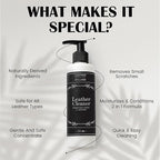 LEATHER VILLAGE Leather Cleaner and Conditioner for Car Seats, Furniture & Couch 2-in-1 Leather Care Kit with Wipe Cloth – No