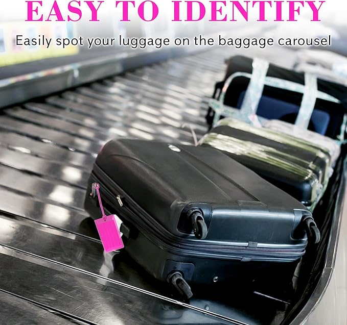 30 Pack Luggage Tags for Suitcases, Airplane Travel Essentials for Flying, International Travel Must Haves, and Luggage Acces