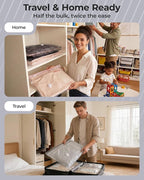 BAGSMART Vacuum Bags for Travel with Rechargeable Air Pump, Portable Space Saver Bags for Travel & Home, Vacuum Compression S