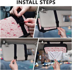 Car Tissue Holder Car Visor Organizer Tissue Box Holder for Car Sun Visor Organizer with Car Vehicle Accessories Essentials Interior for Women Men Pink Cute Flamingo Polka Dot