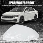 DERI Driver Side Mirror Cap Compatible with Volkswagen Jetta 2019 2020 2021 2022 2023 2024 2025, Left Side Mirror Cover fit for VW Jetta US Version Without Turn Signals, Super white
