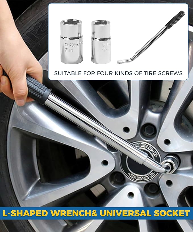 Scissor Jack and Stand Kit - Universal Tire Change Car Emergency Kit for SUV
