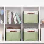 HNZIGE Storage Basket for Organizing Clothes(3 Pack) Decorative Storage Bins for Shelves Toys, Fabric Canvas Bins Storage Org