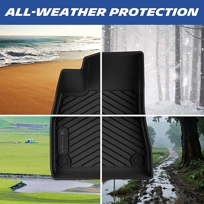 Michelin Premier Series Floor Mats for 2024 2025 2026 Tesla Model 3 Highland & Standard, 3PCS, All-Weather Floor Liner, Custom Fit, Durable TPE, Non-Slip, Not Fit 2017-2023 Model 3