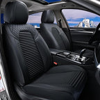 Coverado Car Seat Covers Full Set, Leather Seat Covers for Cars, Waterproof Front and Rear Automotive Seat Cover Car Accessor