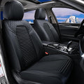 Coverado Front Seat Covers, Leather Car Seat Covers, Black Seat Covers for Cars, Car Seat Protector Cushions Universal Fit fo