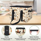Reusable Grocery Bags Heavy Duty Shopping Bags Foldable Large Tote Bags with Long Handles & Hard Bottom