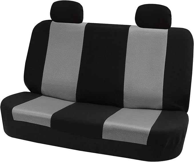 FH Group Automotive Rear Car Seat Covers for SUV, Trucks, Sedan and More - Universal Fit Front High Back & Rear Solid Bench D