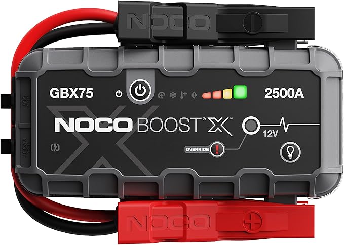 NOCO Boost X GBX75: 2500A UltraSafe Jump Starter - 12V Lithium Battery Booster Pack, Portable Jump Box, Power Bank & Jumper