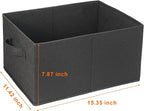 JAKAGO Fabric Storage Bins set of 4 Rectangle Storage Baskets with Handle Foldable Closet Organizer for Clothes Towel bedding
