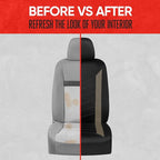Motor Trend SpillGuard 2 Beige Seat Covers for Cars & Seat Covers for Trucks - Neoprene Lining Waterproof Car Seat Covers Fro